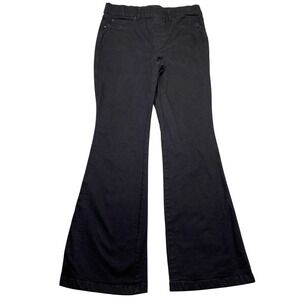 SPANX Black Flare Jeans Women's XL Tall Fits 33" Pull On Stretch Denim Grunge